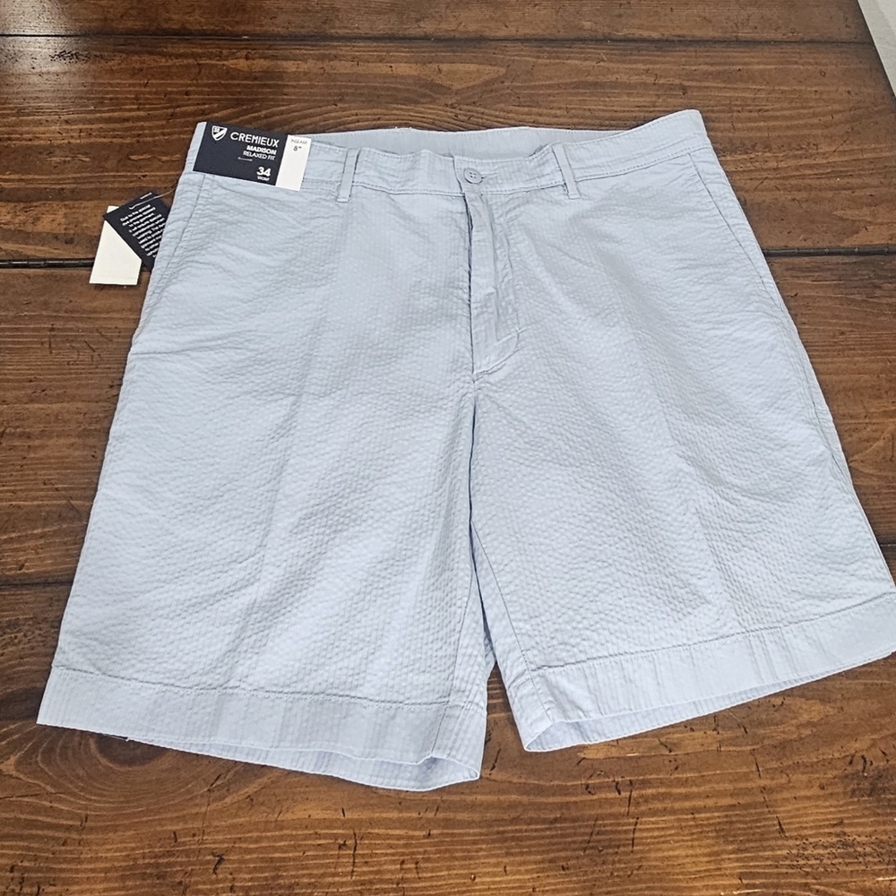 Daniel Cremieux Sky Blue Men's Textured Shorts Golf/Casual Sz 34"×8" NWT - Picture 4 of 6